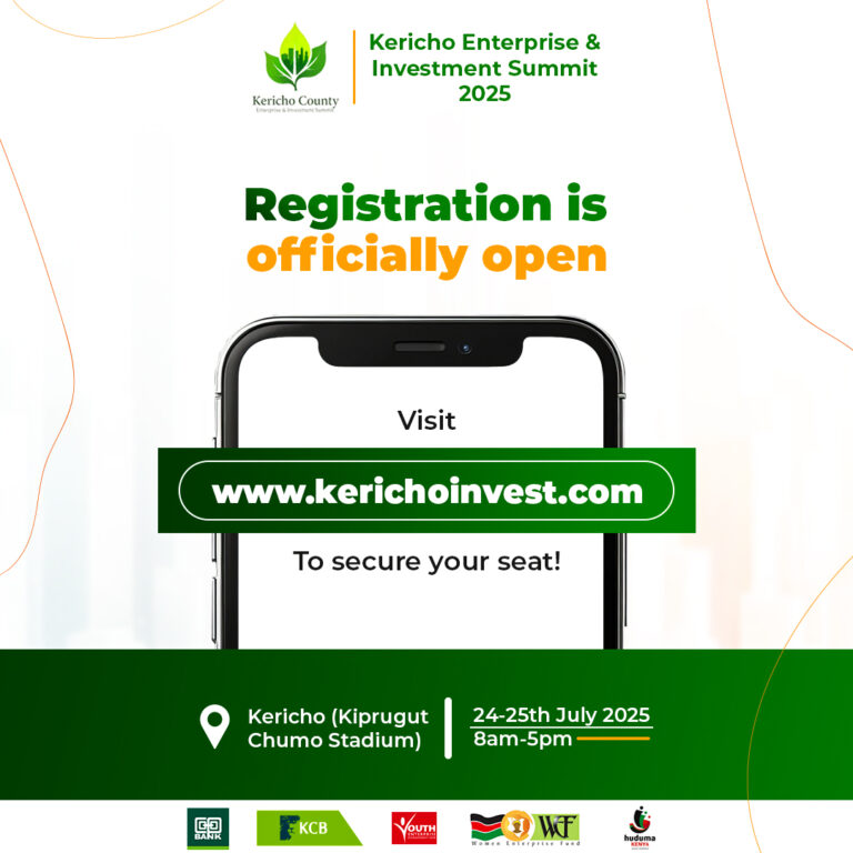 Kericho Enterprise and Investment Summit design: Website Registration