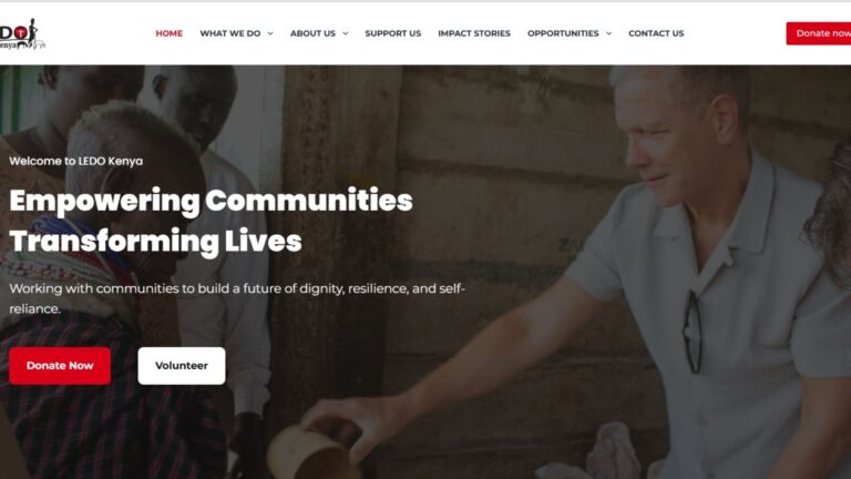 LEDO Kenya website by Hadel Pixels